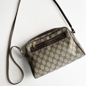 GUCCI COATED CANVAS MONO CROSSBODY